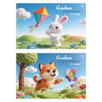 Альбом для рисования 24л., А4, на скрепке BG 