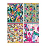 Тетрадь 96л., А5, клетка на гребне BG "Всплеск красок", глянцевая ламинация