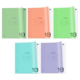 Набор тетрадей 18л., линия BG "Однотонный. Микс", пластиковая обложка, 10шт.