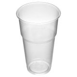 Стаканы одноразовые OfficeClean 500мл, набор 50шт., бюджет, ПП, прозрачные, хол/гор