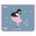 Папка для тетрадей 1 отделение, А5, Först  "Sweet Girl" (Милая девушка), пластик, на молнии