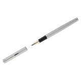 Ручка перьевая Luxor "Sleek" синяя, 0,8мм, корпус серый металлик, футляр