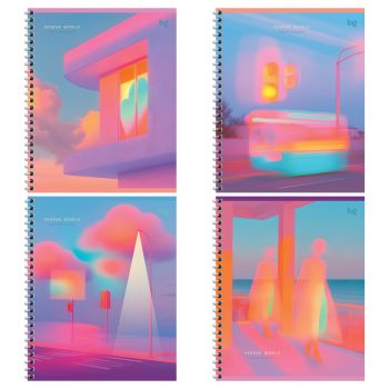 Тетрадь 96л., А5, клетка на гребне BG 