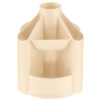 Настольная подставка СТАММ "Mini Desk", пластиковая, вращающаяся, бежевая