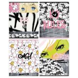 Тетрадь 40л., А5, клетка BG "No rules", выб. лак