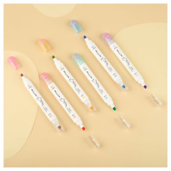 Набор текстовыделителей двусторонних MESHU 