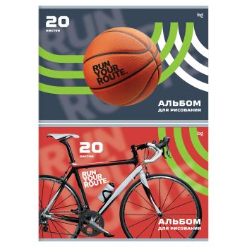 Альбом для рисования 20л., А4, на скрепке BG 