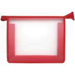 Папка для тетрадей 1 отделение А5 Först, прозрачная/красная, пластик, на молнии