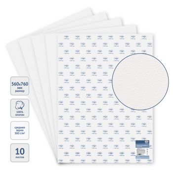 Бумага для акварели, 10л., 560*760мм, Гамма 