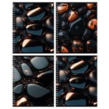 Тетрадь 48л., А5, клетка на гребне BG "Камни", выб.лак