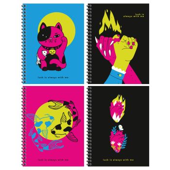 Тетрадь 80л., А5, клетка на гребне BG 