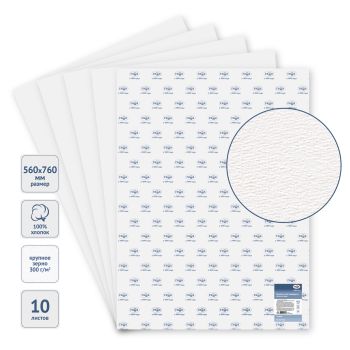 Бумага для акварели, 10л., 560*760мм, Гамма 