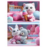 Альбом для рисования 40л., А4, на скрепке BG "Друзья", эконом