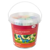 Мелки для асфальта Гамма "Мультики" цветные, 12шт., круглые, пластиковое ведро