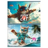 Альбом для рисования 20л., А4, на скрепке BG "Супер-кот", эконом