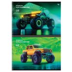Альбом для рисования 40л., А4, на гребне BG "Неоновые монстр-траки"