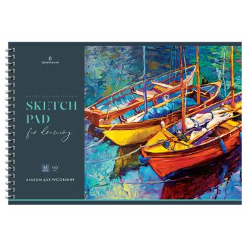 Альбом для рисования 48л., А4, на гребне Greenwich Line 