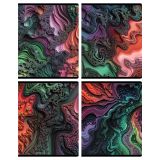 Тетрадь 48л., А5, клетка BG "Абстракция", выб.лак "песок"