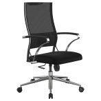 Кресло руководителя Метта "Ergolife" Sit Air-180 B2-290K - Mesh(YP99)+UMF(X1), ткань-сетка черная, механизм качания, пятилучье хром, z509385244