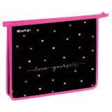 Папка для тетрадей 1 отделение, А5 Berlingo "Love yourself", 240*205*40мм, пластик, на молнии