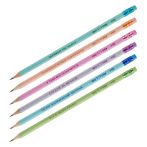 Карандаш ч/г MESHU "Мотивация (Motivation)", HB, заточен., с печатью, с ластиком, ассорти, туба