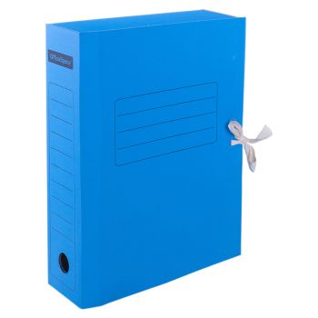 Папка архивная с завязками OfficeSpace, микрогофрокартон, 75мм, синий, до 700л.