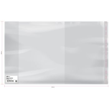 Обложка 230*380 для учебников старших классов, ПП 70мкм, универсальная с клеевым краем, ArtSpace, ШК