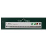 Карандаш ч/г Faber-Castell "Sparkle Black" B, трехгранный, заточен., черный/розовый