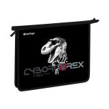 Папка для тетрадей 1 отделение, А5 Berlingo "T-REX", 240*205*40мм, пластик, на молнии