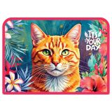 Папка для тетрадей 1 отделение, ArtSpace "The Red Cat", А5, пластик, на молнии