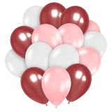 Воздушные шары,  25шт., М12/30см,  MESHU "Rose", 3 цвета ассорти