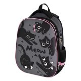 Ранец Först School Base "Kittens are black" 39*30*18см, 2 отделения, 2 кармана, анатомическая спинка