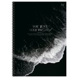 Тетрадь 160л., А4 клетка на гребне BG "Волна вдохновения", глянцевая ламинация, тиснение фольгой, твердая обложка