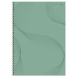 Тетрадь 160л., А4 клетка на гребне BG "Мятное настроение", soft-touch ламинация, выб. лак, твердая обложка