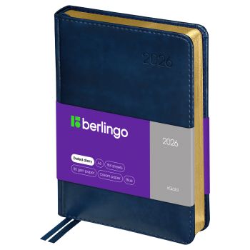 Ежедневник датированный 2026г., А6, 184л., кожзам, Berlingo 