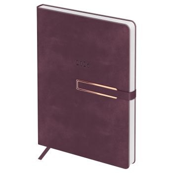 Еженедельник датированный 2026г., А5, 80л., твердый переплет, кожзам, BG 