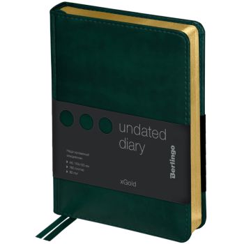 Ежедневник недатированный, А6, 160л., кожзам, Berlingo 