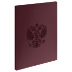 Папка c пружинным скоросшивателем СТАММ "Герб" А4, 17мм, 700мкм, пластик, гранат