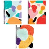 Тетрадь 48л., А5, клетка на гребне GreenwichLine "Абстрактный узор", глянцевая ламинация, тиснение фольгой, 70г/м2