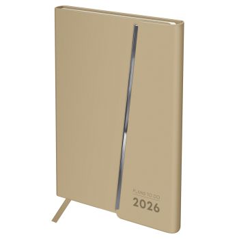 Ежедневник датированный 2026г., А5, 176л., твердый переплет, кожзам Soft touch, BG 