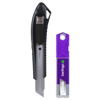 Нож канцелярский 18мм Berlingo 