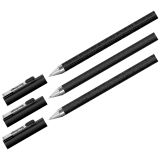 Ручка шариковая Berlingo "DoubleBlack" синяя, 0,7мм, игольчатый стержень, стакан