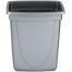 Корзина для бумаг СТАММ, 12л., цельная с вращающейся крышкой, серая