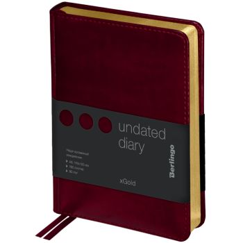 Ежедневник недатированный, А6, 160л., кожзам, Berlingo 