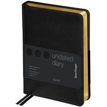 Ежедневник недатированный, А6, 160л., кожзам, Berlingo 