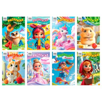 Раскраска А5, 10 стр. ТРИ СОВЫ 