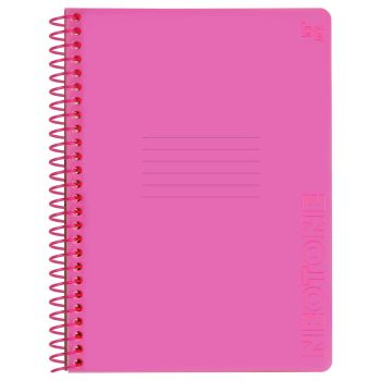 Тетрадь 96л., А5, клетка на пластиковом гребне, BG 