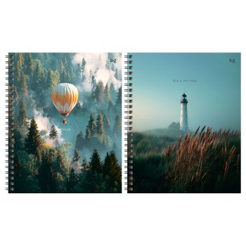 Тетрадь 96л., А5, клетка на гребне BG 