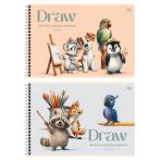 Альбом для рисования 32л., А4, на гребне BG "Хвостатые художники"