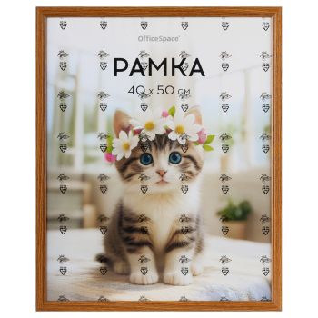 Рамка 40*50см в индивидуальной упаковке, OfficeSpace,  цвет мокко